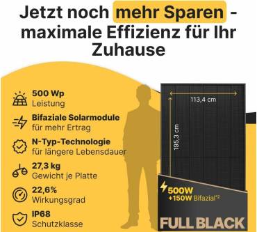Produktbild Solakon Balkonkraftwerk 800W komplett (2 x 500 W)