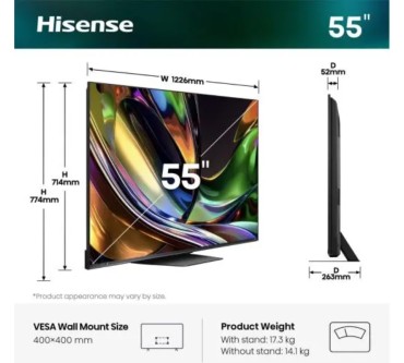 Produktbild Hisense 55UR8S
