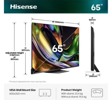Produktbild Hisense 65UR8S