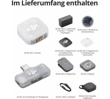 Produktbild DJI Mic Mini 2 (1 Sender + 1 Handy-Empfänger + Ladeschale)