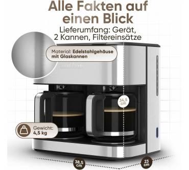 Produktbild ProfiCook Doppelkaffeeautomat PC-KAD 1308