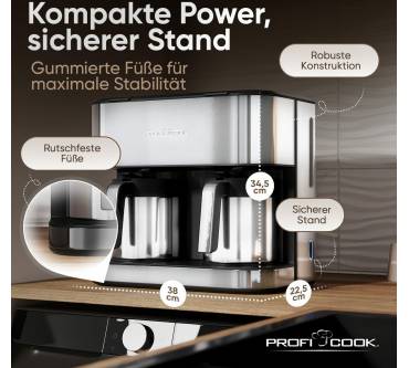 Produktbild ProfiCook Thermo–Doppelkaffeeautomat PC-KAD 1307 