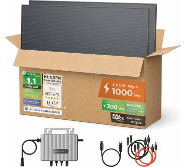Produktbild Solarway Balkonkraftwerk 1000 Watt und EcoFlow Stream 800 Watt Wechselrichter
