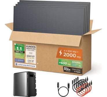 Produktbild Solarway Balkonkraftwerk 2000W/800W mit 3,8 kWh EcoFlow STREAM Ultra X Speicher