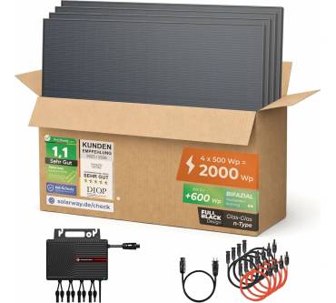 Produktbild Solarway Balkonkraftwerk 2000W mit 2000W Wechselrichter Komplettset