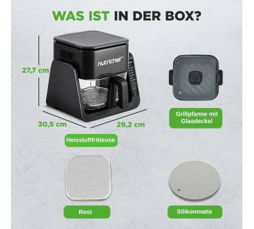 Produktbild NutriChef Heißluftfritteuse 4L