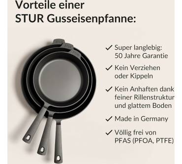 Produktbild Stur Gusseisenpfanne Induktion Set