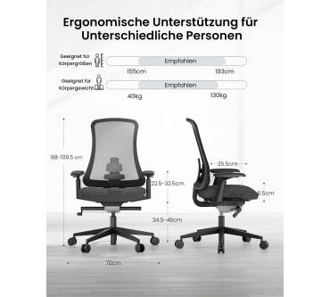 Produktbild ProtoArc Flexer Pro Ergonomischer Bürostuhl