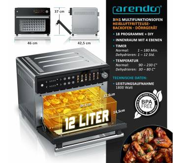Produktbild Arendo Minibackofen 30L
