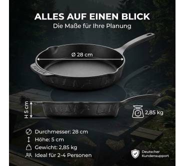 Produktbild Fixline Black Forest Gusseisen Bratpfanne