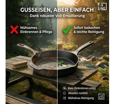 Produktbild Fixline Black Forest Gusseisen Bratpfanne