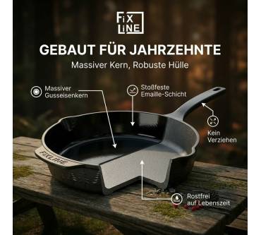 Produktbild Fixline Black Forest Gusseisen Bratpfanne