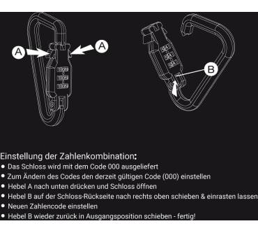 Produktbild Kohlburg Kleines & langes Taschenschloss mit Zahlenkombination Luxemburg