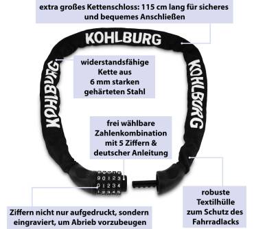 Produktbild Kohlburg Langes Kettenschloss mit Zahlenkombination Oslo