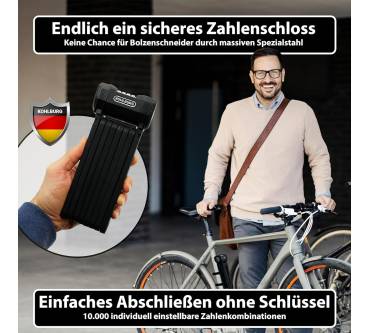 Produktbild Kohlburg Premium Sicherheits-Faltschloss Florenz (Nummern)