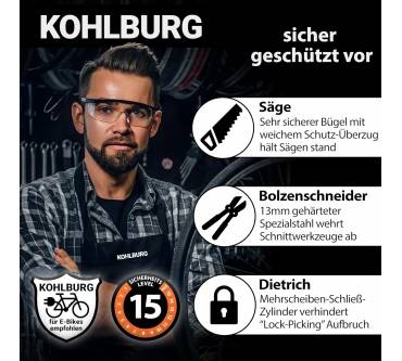 Produktbild Kohlburg Leichtes Sicherheits-Bügelschloss Budapest
