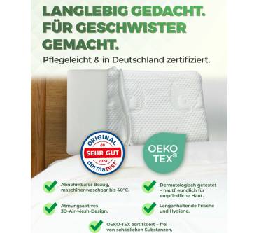 Produktbild Welldora Flaches Kinderkissen aus Memory Foam