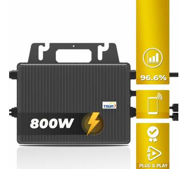 Produktbild Sunniva 920W Balkonkraftwerk mit Tsun 800W Wechselrichter, 2x 460W Solarmodule, komplett