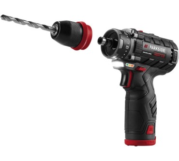 Produktbild Lidl / Parkside Performance Bohrschrauber-Starterset PBSPA 12 E4 mit Akkus und Ladegerät