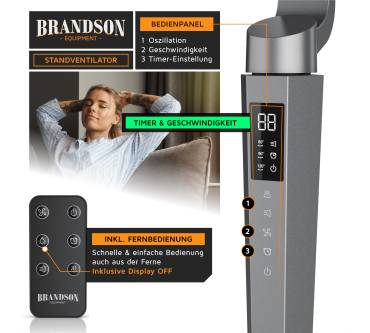Produktbild Brandson Standventilator 3D Oszillation ECO DC Motor (308345)
