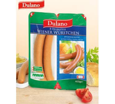 Lidl / Dulano 8 Delikatess Wiener Würstchen im Test: 2,3 gut