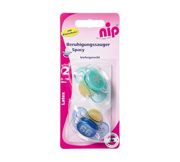 Produktbild Nip Babyartikel Beruhigungssauger Spacy kiefergerecht, Latex Größe 2