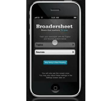 Produktbild Broadersheet Nachrichten-App (für iPhone)