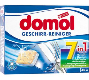 Produktbild Rossmann / Domol 7in1 Geschirr-Reiniger-Tabs