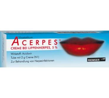 Produktbild Riemser Arzneimittel Acerpes Creme bei Lippenherpes, 5%