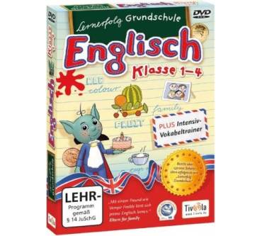 Produktbild Tivola Verlag Lernerfolg Grundschule Englisch Klasse 1-4 plus Vokabeltrainer (für PC)