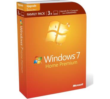 Produktbild Microsoft Windows 7 Home Premium Upgrade Family Pack
