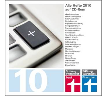 Produktbild Stiftung Warentest 2010