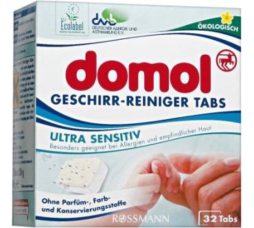 Produktbild Rossmann / Domol Geschirr-Reiniger Tabs Ultra Sensitiv