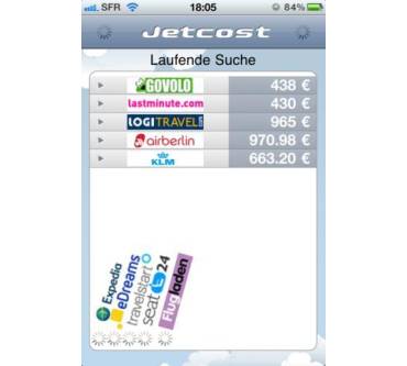 Produktbild Jetcost Flugsuche App