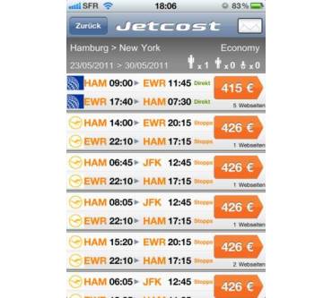 Produktbild Jetcost Flugsuche App