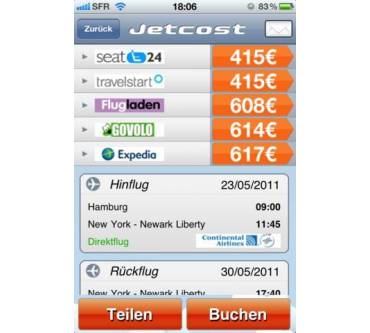 Produktbild Jetcost Flugsuche App