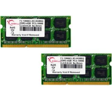 Produktbild G.Skill SQ Series 8GB DDR3-1333 Kit (F3-10666CL9D-8GBSQ)