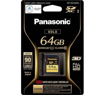 Produktbild Panasonic SDXC Gold Class 10 64GB (RP-SDU64G)
