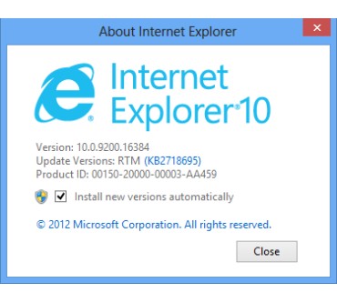 Produktbild Microsoft Internet Explorer 10