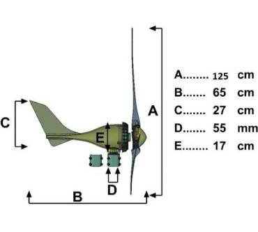 Produktbild Ista Breeze i500 Windrad 12 V Generator Marine