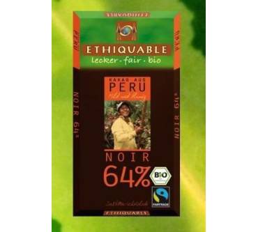 Produktbild Ethiquable Kakao aus Peru Noir 64 % Zartbitter