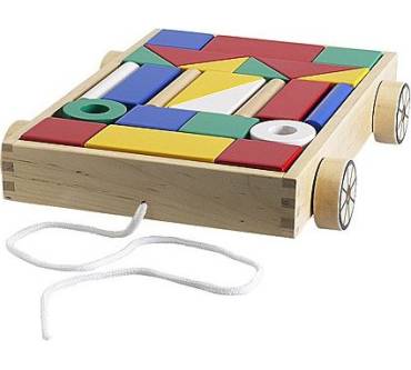 Produktbild Ikea Mula Bauklötze und Wagen