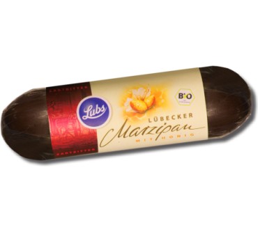 Produktbild Lubs Lübecker Marzipan mit Honig (Bio), Zartbitter