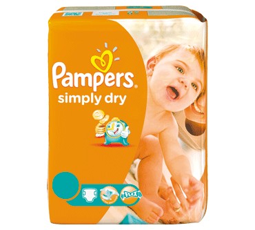 Produktbild Pampers Simply Dry Windeln Größe 4, Maxi, 7-18 kg