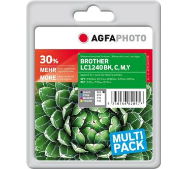 Produktbild AgfaPhoto Ersatzpatronen für Brother-Drucker (APB1240BD/CD/MD/YD)