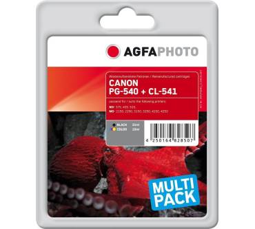 Produktbild AgfaPhoto Ersatzpatronen für Canon Pixma Drucker (APCPG540BXL, APCCL541CXL)