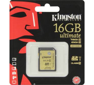 Produktbild Kingston SDHC Ultimate UHS-I Class 10 (16 GB)