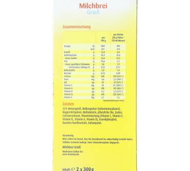 Produktbild Bebivita Milchbrei Grieß