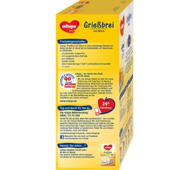 Produktbild Milupa Grießbrei mit Milch