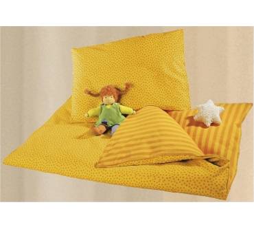 Produktbild Hans Natur Wendebettwäsche Pünktchen Set, gelb
